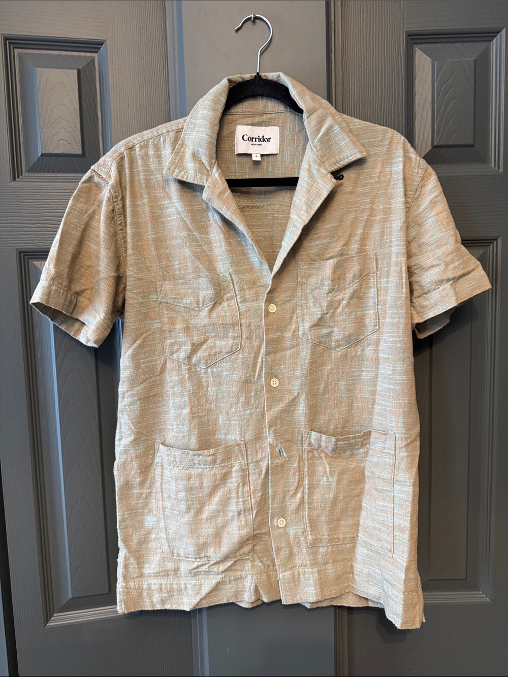 Corridor smock style button shirt